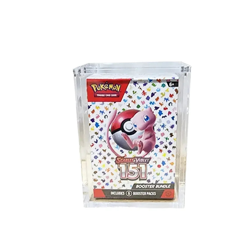 Custom Recyclable for Portable Simple Acrylic 151 Booster Bundle Case Magnetic Display Box Pre-Assembled Classic Polished