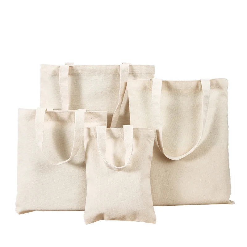 Wholesale Custom Small Cotton Bag with logo Organic Drawstring Cotton Dust Bag Cotton Canvas Tote Shopping Bag with Handles
