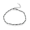Black and Red Rope Bracelet with 925 Sterling Silver Beads Chain Bracelets for Women 2022 New Year Gift Friendship SCB173