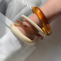 Wholesale Acrylic Material Imitated Tortoiseshell Jewelry Cellulose Acetate Amber Charming Woman Bracelet