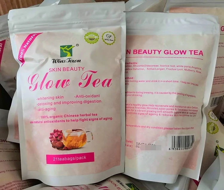 Winstown Organic Skin Glow Tea Natural Supplement Product Skinny Whitening Tea Light to Me Custom OEM Rebranding Factory