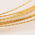 18 Gauge Engraved Twist Gold Wire Textured Copper Wire Half Hard Brass Wire for Jewelry Beading Craft Work