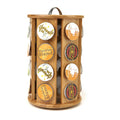 Bamboo Coffee Pod Holder Rotating K-Cup Holder Wood Coffee Capsule Rotatable Rack Wholesale Coffee Pod Holder K Cup Organizer