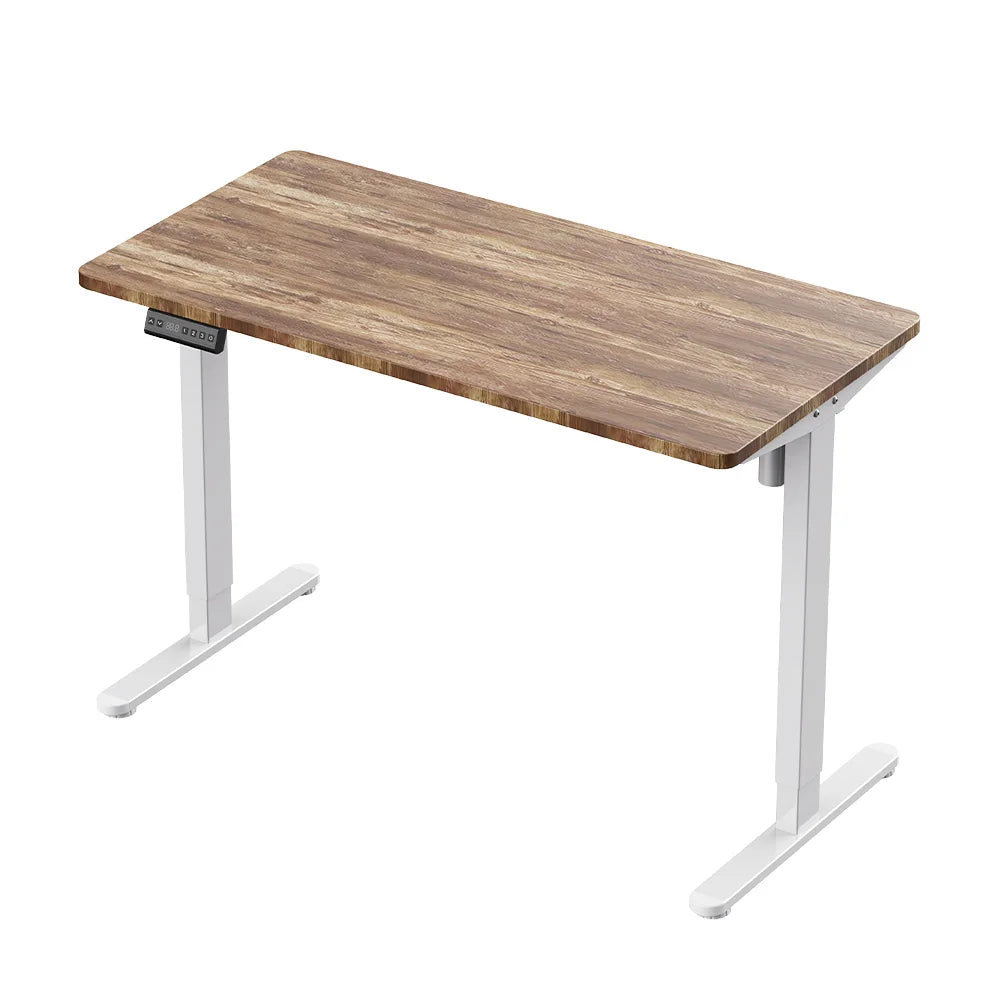 Popular Office Luxury Electric Single Motor Desk Sit and Standing up Computer Lift Desk White Frame Adjustable Height
