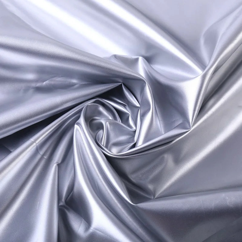 210T Taffeta Fabric Lightweight Silver Coated Polyester Reflective Properties for Car Covers Umbrellas Breathable Wicking