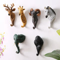 Durable 3D Resin Decorative Deer Wall Hooks Zebra Antler Key Hat Coat Rack Farmhouse Bathroom Towel Hanging Rack for Jewelry