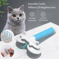 Pets Grooming Massage Double-Headed Negative Ion Soft Handle Self Cleaning One-button Electric Dog Cat Hair Removal Pet Brush