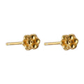925 sterling silver flower core round bead bean earring ins simple Joker personality earring student earring