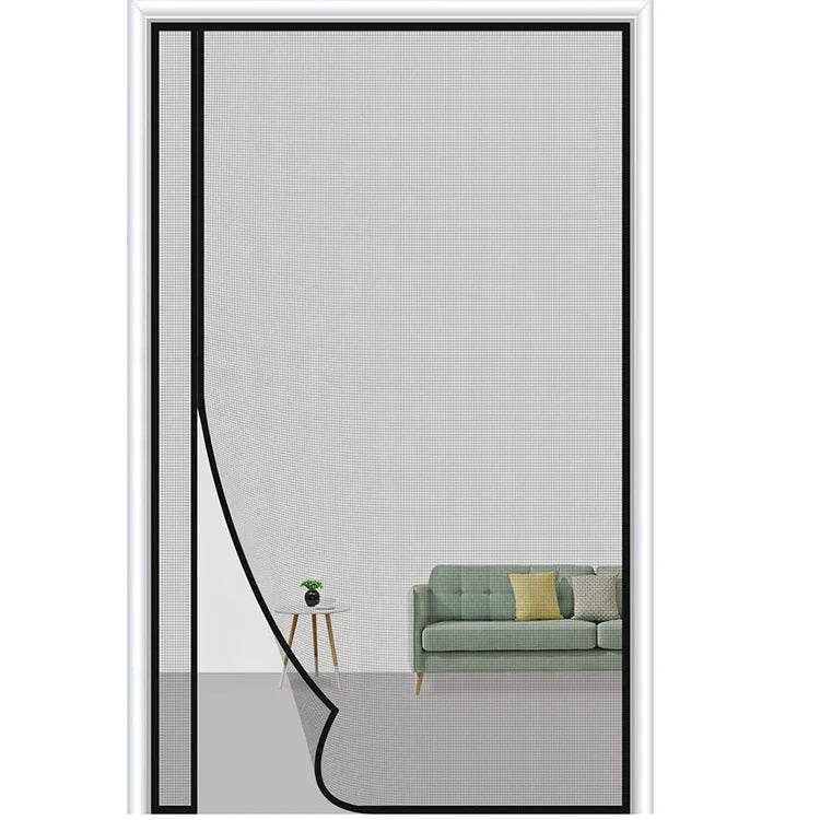 Hot Sale Double-Sided Modern Fiberglass Screen Door Curtain Soft Rough Surface with Left or Right Opening for Bedroom Kitchen