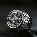 SS8-623N Steel Soldier New Design 316L Vintage Religious Ring Cross Ring Stainless Steel Punk Rock Jewelry for Men Party Gift