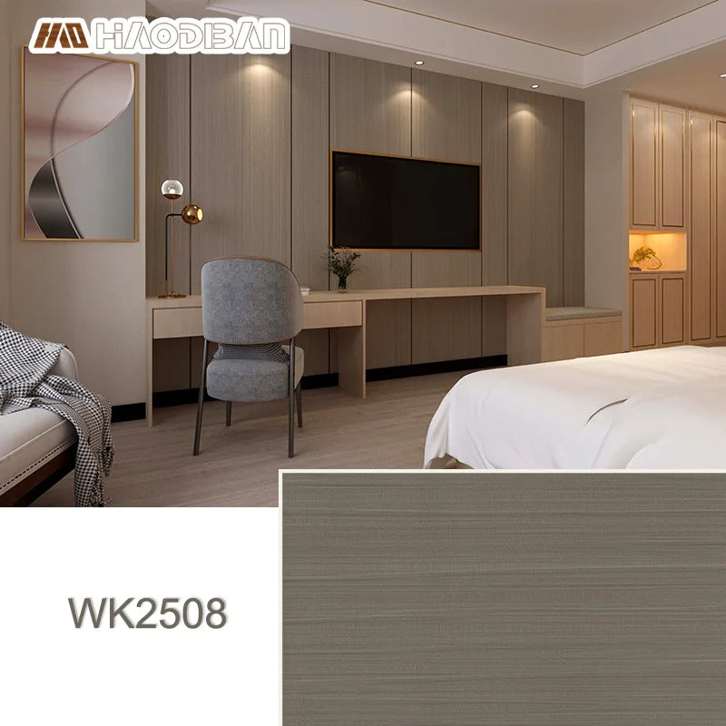 Low VOC Hotel Room Interior Decoration 5/8 mm Panels Bamboo Charcoal Wood Veneer Board Carbon Crystal Wall Panel