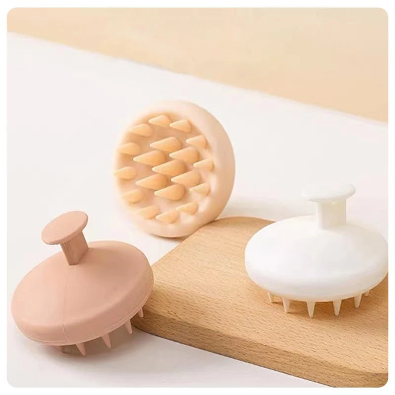 EDAWA EDS028 100% Soft Silicone Round Shampoo Brush Scalp Massager for Pet Use
