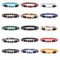 Healing Stone Beaded Bracelets for Women Men Gemstones Crystal Beaded Unisex Adjustable Stretch 8MM Bangle Jewelry MegaBDM
