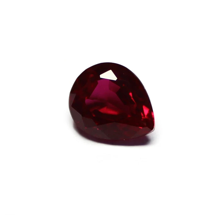 Pear Shape Lab Created Ruby Loose Gemstone 8# Red Ruby Synthetic Corundum Stone Price