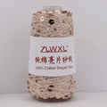100g 300m Wholesale Fancy 5ply 100% Cotton Yarn 3mm+6mm Transparent Sequins for Hand Knitting Weaving Embroidery