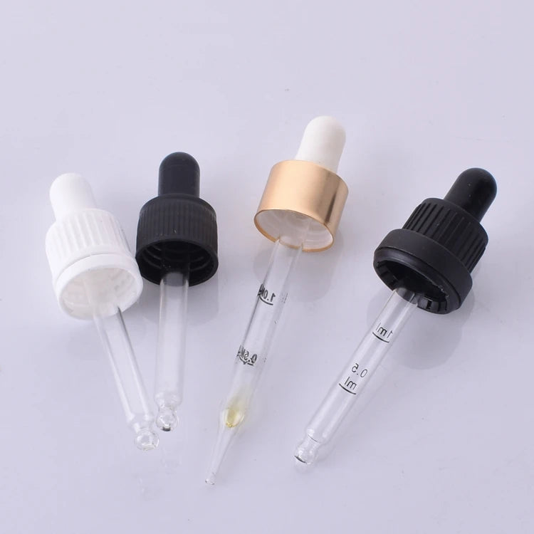 Transparent 30ml Glass Droppers Bottle Pipettes 100 ml Calibration Customized for Oil Bottle Package