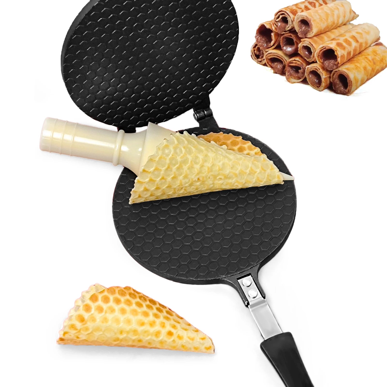 Household Non-Stick Induction Pan Cake Waffle Maker Frying Pan Mini Pancake Waffle Pan Commercial