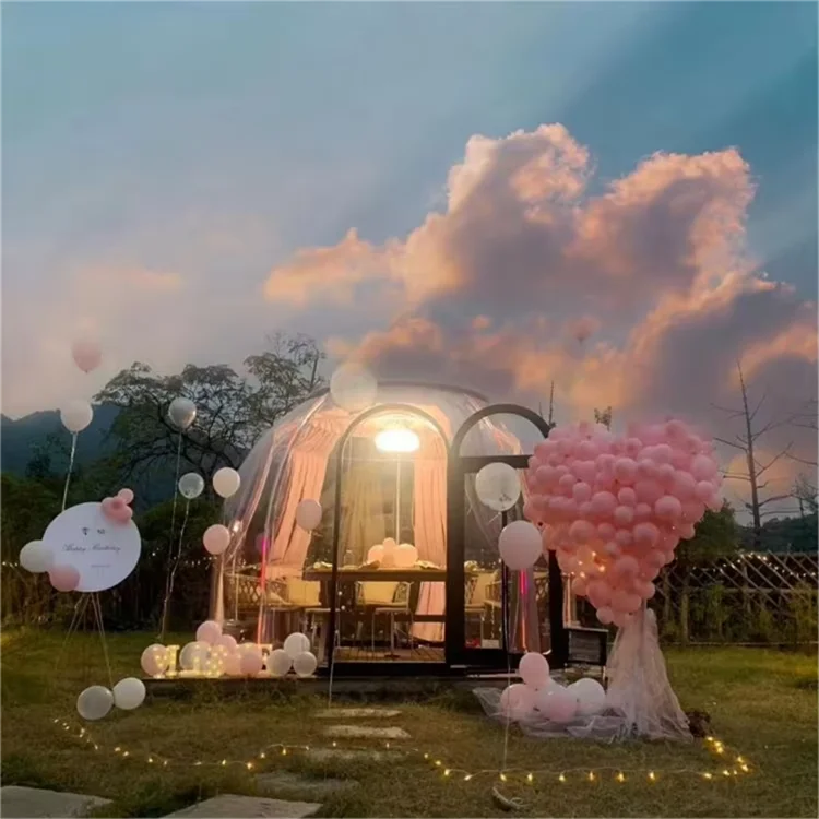Modern Design Full House Glamping Outdoor Igloo Polycarbonate Clear Transparent Bubble Room Hotel Dome House-Freya F