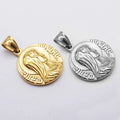 Vintage Brand Ins Simple 18K Gold Plated Stainless Steel Pendant Necklace Men's Jewelry-Children's Targeted Wholesale