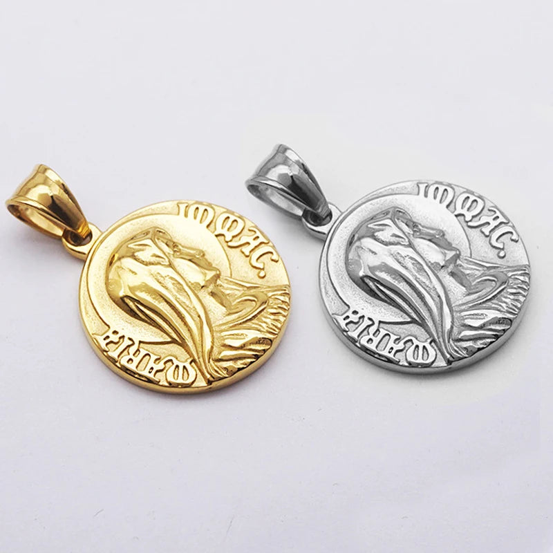 Vintage Brand Ins Simple 18K Gold Plated Stainless Steel Pendant Necklace Men's Jewelry-Children's Targeted Wholesale