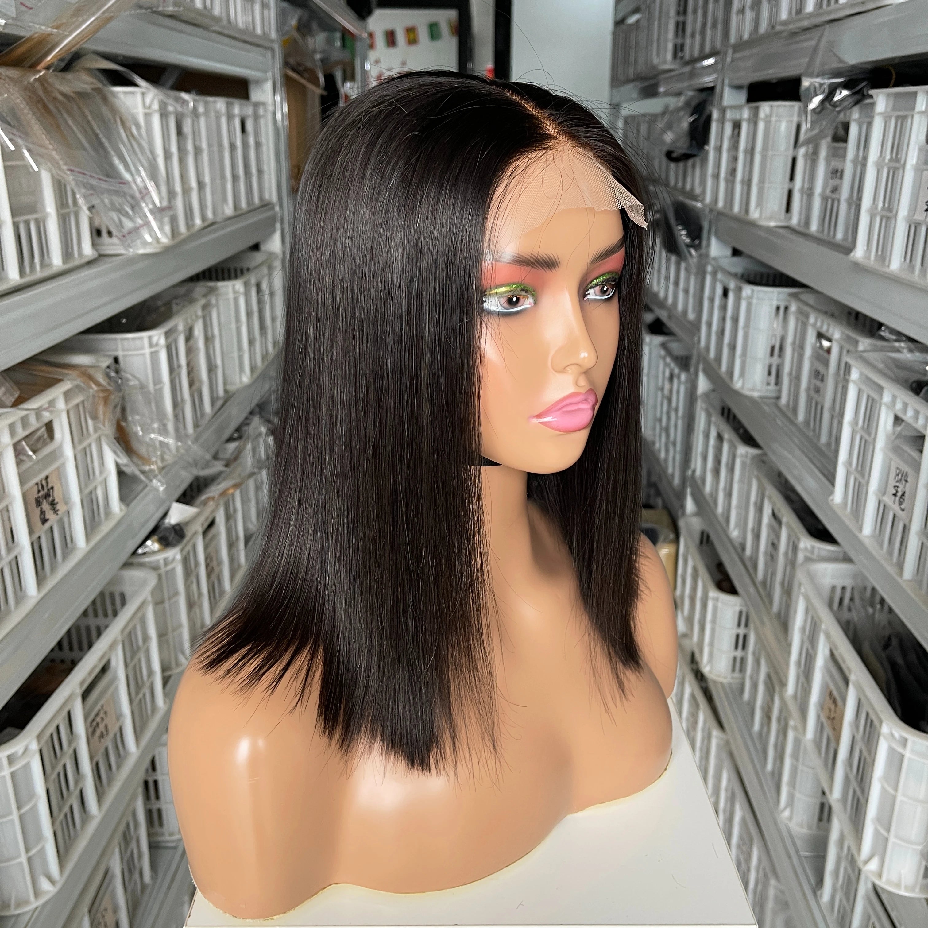 Wholesale Natural Bob Wig With Frontal Bone Straight Raw Virgin Vietnamese Hair for Black Women Lace Front Wigs Human Hair