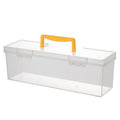 Large Capacity Transparent Plastic Desktop Stationery Portable Storage Box With Strong Dustproof and Load-Bearing Capacity