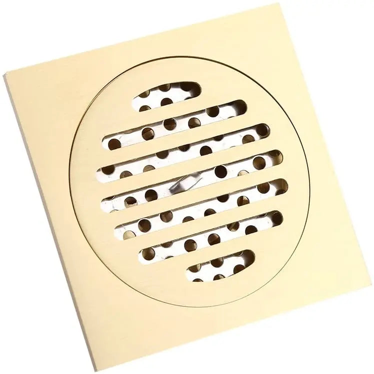 Modern Brass Square Anti-odor Floor Drain for Bathroom Shower Waste Grate with Removable Strainer Hotel Use