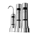 Upgrade 3-Stage 304 Stainless Steel Faucet for Household Kitchen Manual Countertop Filter with Installation Gift Package