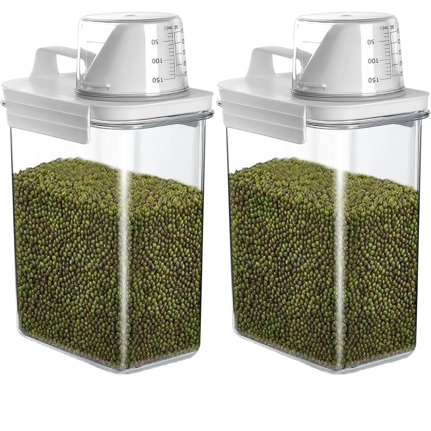 Transparent Plastic Rectangle Rice Bucket Moisture-Proof Kitchen Organizer Food Storage Container Injection for Home Use