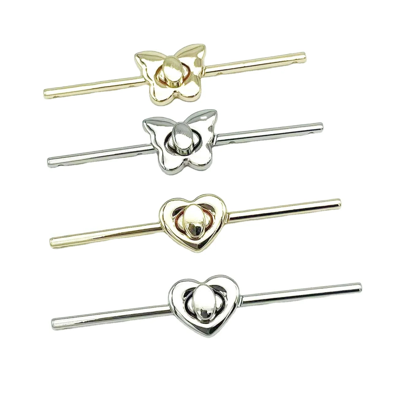 Diy Garment Decorative Accessories Sewing Button butterfly Heart Shape Slotted Buckle Embellished Alloy Coat Sweater Button
