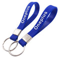 Low MOQ Custom Design Waterproof Silicone Keychain Wristband Keyring with Custom Color for Promotional Gifts