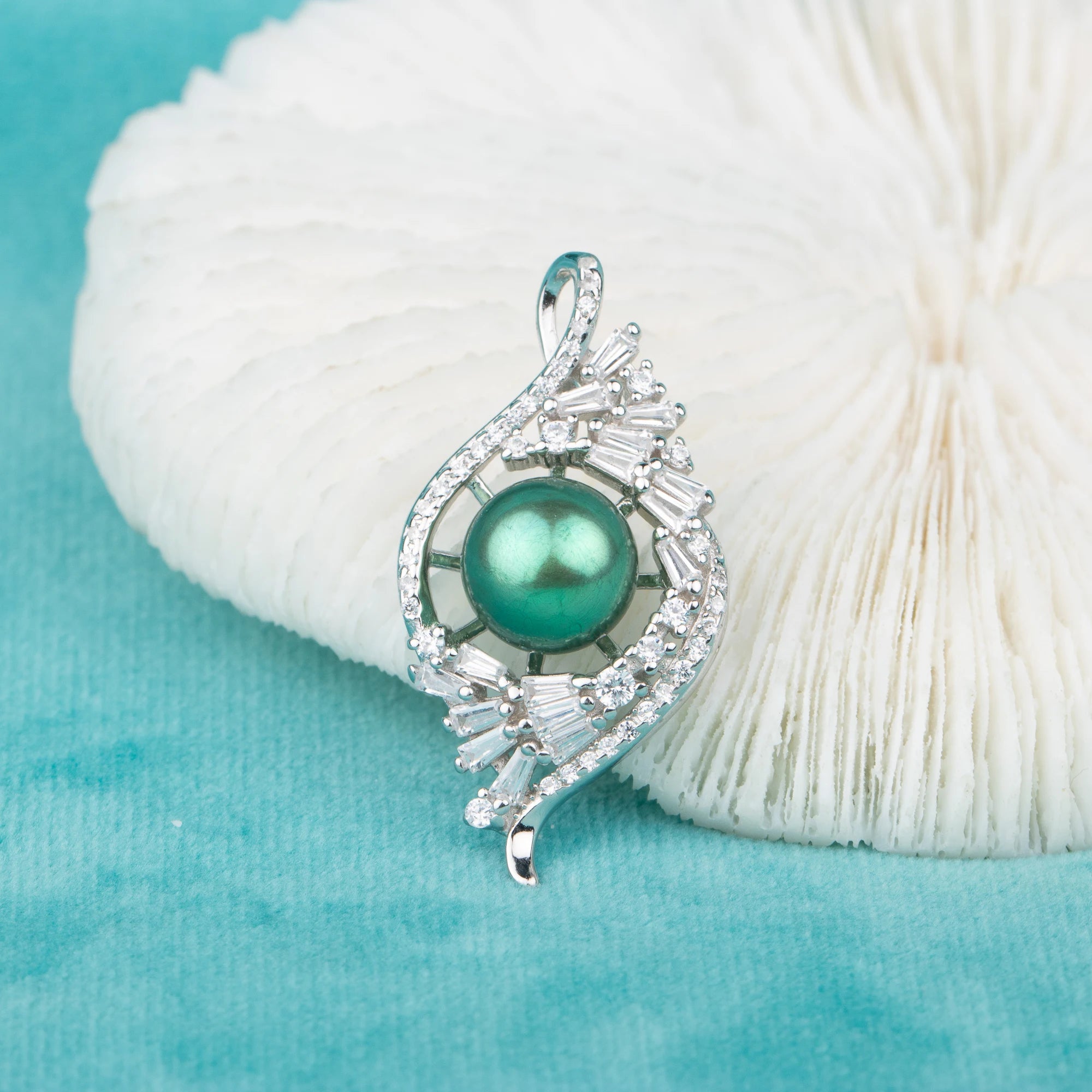 Pe010708 DIY 8-12mm Natural Freshwater Pearl Pendant Accessory 925 Sterling Silver Engagement Jewelry Necklace for Women