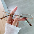 Eyewear 509 High Quality Women's Cat Eye Blue Light Blocking Optical Glasses Metal Double Color Frames Prescription Eyeglasses