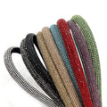 S577  1cm Semi Round Rhinestone Rope for Shoe Decoration Crystal Strip Cord Custom Fashion Sandals Decoration