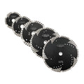 Turbo Segment Diamond Tile Cutter Circular Saw Blade With Slant Protection Teeth 5/8''-11 Flange for Cutting Granite Marble