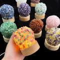 Natural Rainbow Fluorite Amethyst Clear Quartz Crystal Chips Table Lamp Crystal Chips Lamp Night Lights