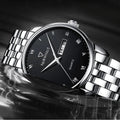 Fashion Business Watches Men Casual Calendar Clock Male Stainless Steel Quartz Watch