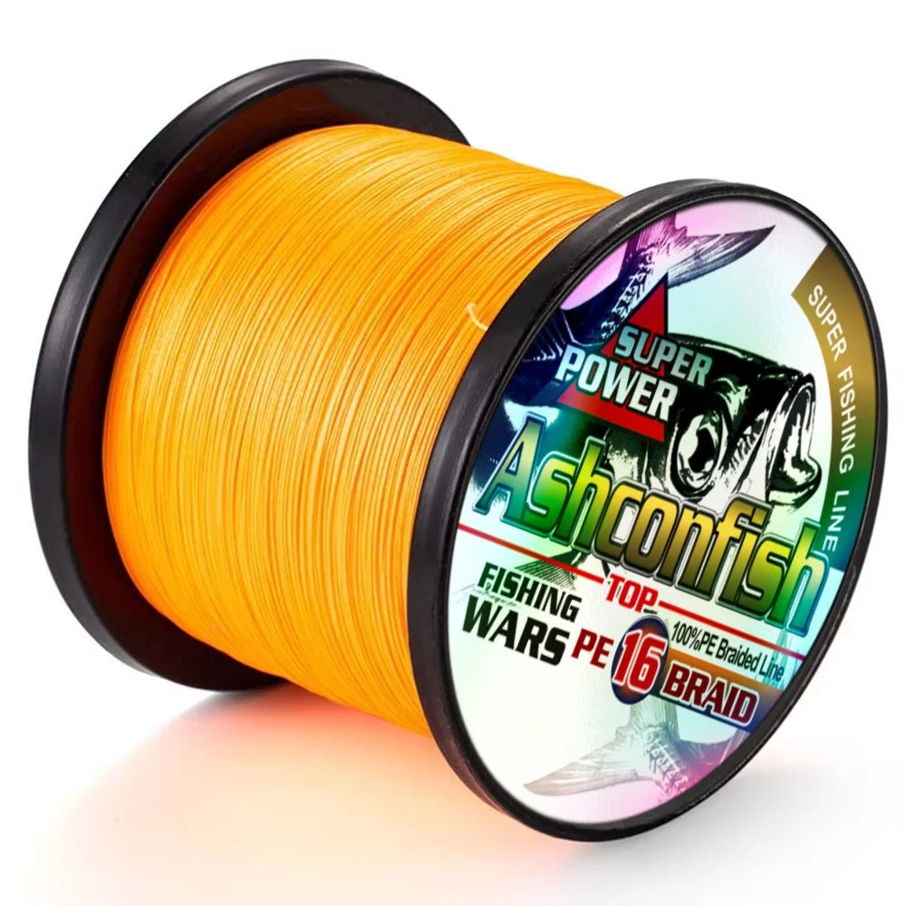 Super Strength 1000meters 20LB-500LB Hollowcore 16 Strands 100% PE Braided Fishing Line Weave Lines for River Fishing