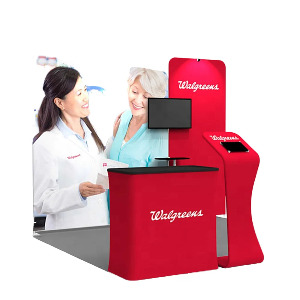 Custom 10*20FT Foldable Portable Trade Show Booth with Printed Logo Designs Aluminum Frame and Tension Fabric for Expo Backdrop