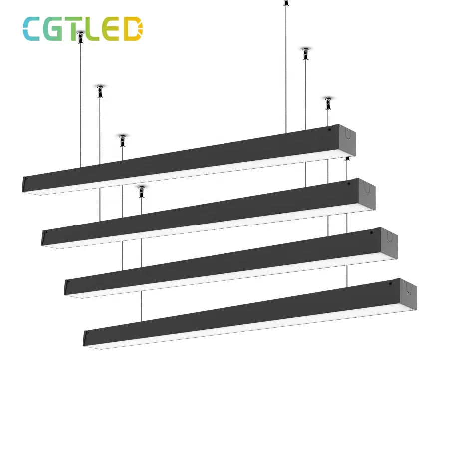 CGT Stock 1.2m 40W 3CCT DIP Swicthable Black 70x50mm Size Led Linear Pendant Lights