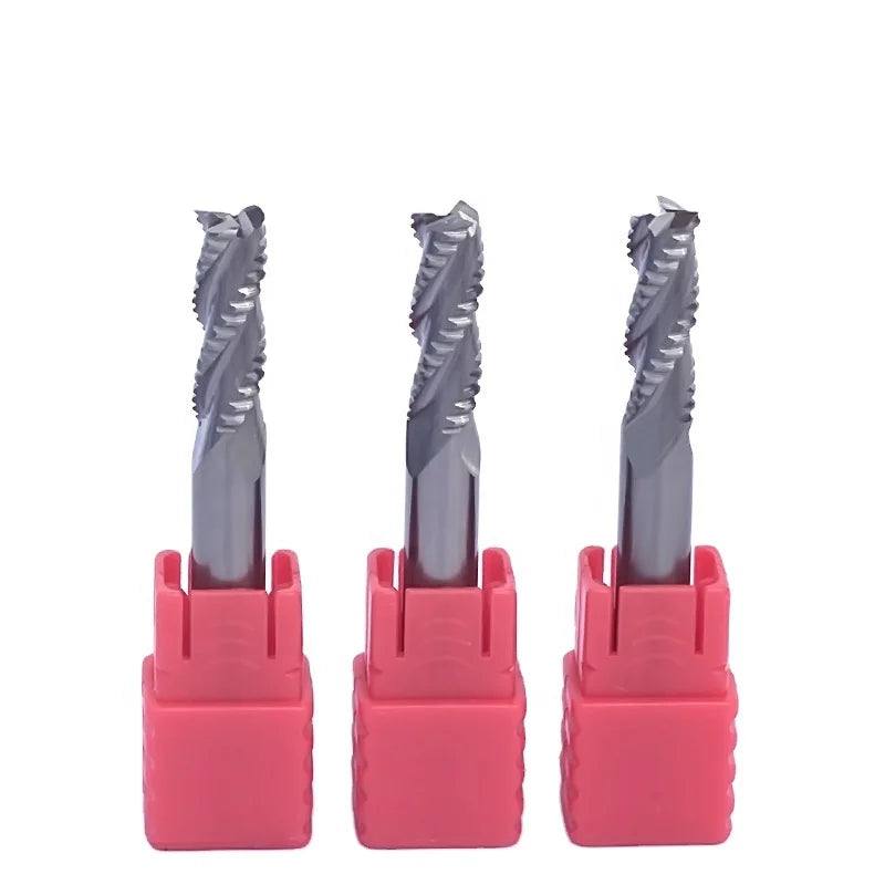 Made in China HRC 55 Carbide 3 Flute Tungsten Carbide Roughing End Mill Aluminum Cutting Tools