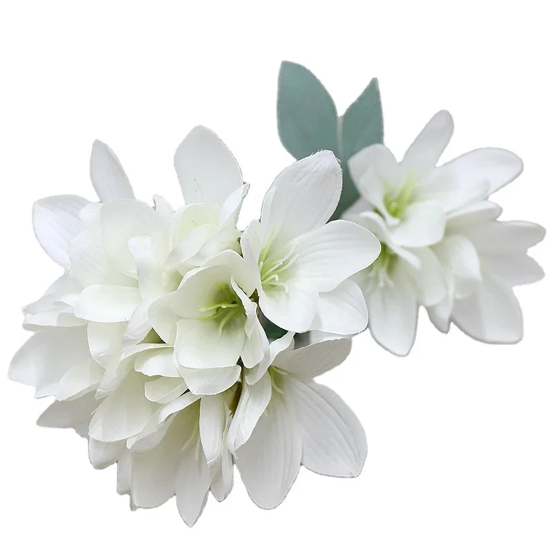 New design silk 2 heads orchids artificial flowers freesia orchid stem for home decoration