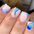 24Pcs/Box Short Square False Nail Art Full Cover Artificial Fake Nails Press on Nails Tips