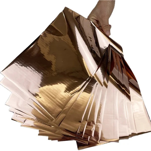 50 PCS A4 Best Laser Printer Deco Foil Paper PET Material Rose Gold Metallic for Logo Hot Stamping Minc Foil Transfer Printing