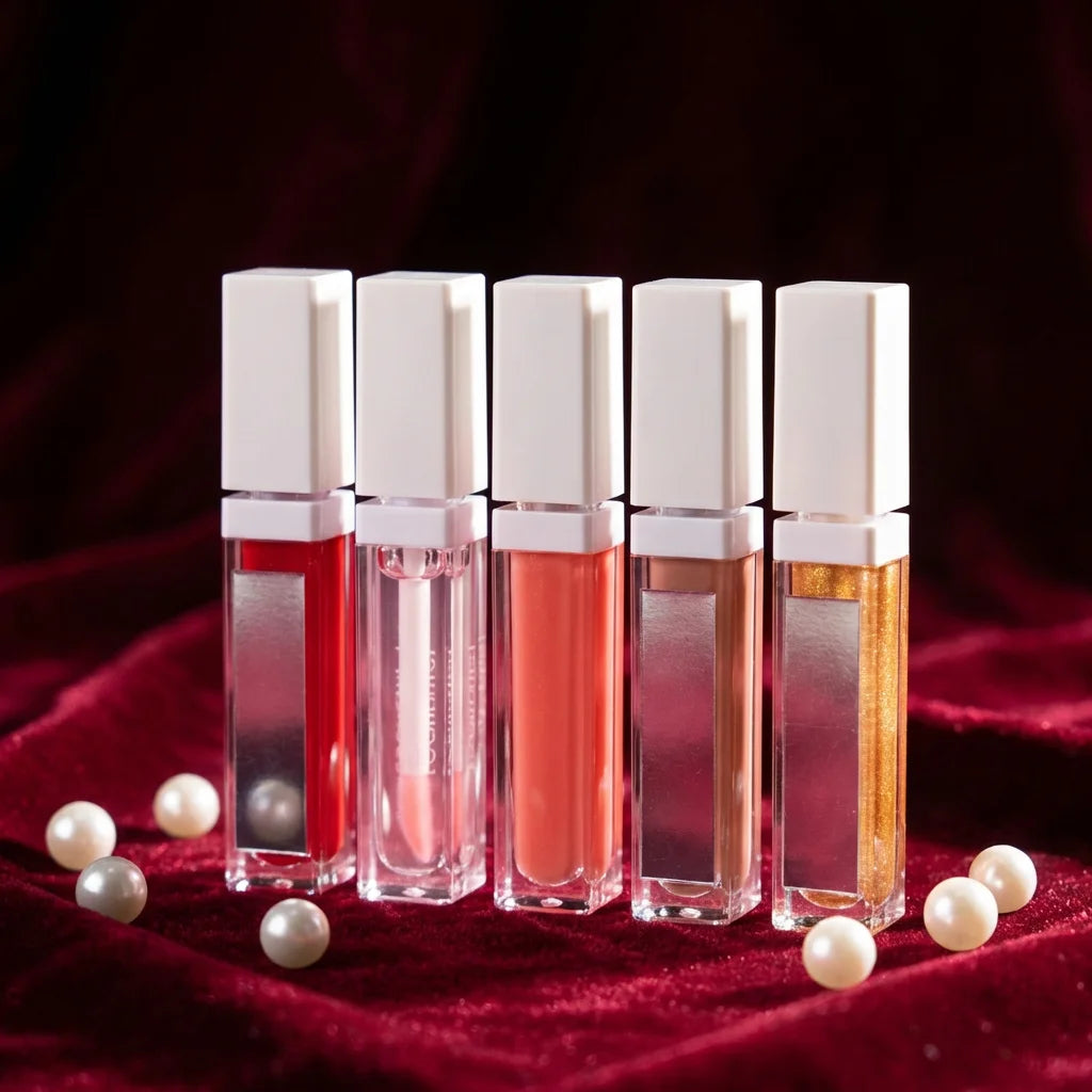 Private Label LED Lip Gloss with Mirror Light Custom Logo Waterproof Long Lasting Moisturizing Lipgloss Wholesale