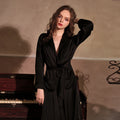 Sexy Deep V Women Nightgown Ladies Robe Female Soild Silk Like Satin Pajamas Women's Sleepwear for Wedding Party