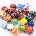 16mm 25mm Handmade Mixed Size Mixture Design Round Colored Murano Lampwork Glass Marbles Glass Marbles Balls for Toy Gift