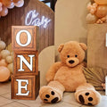 Wood Grain Baby Balloon Boxes First Birthday Party Decorations for Boys and Girls for Baby Shower and 1st Birthday Parties