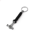 DIY Handmade Keyring Stainless Steel Nordic Design Norse God Thor Mjolnir Hammer Key Chain Viking Jewelry
