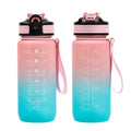 Customize Nice Advertising Gift Plastic Liner Creative Water Bottle Simple Flip Lid Leak Proof Portable Student Bottle with Rope